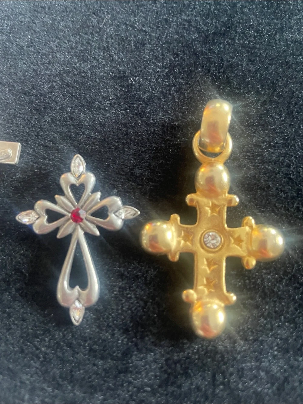 Lot of 3 Elegant vintage Cross Pendants Trio